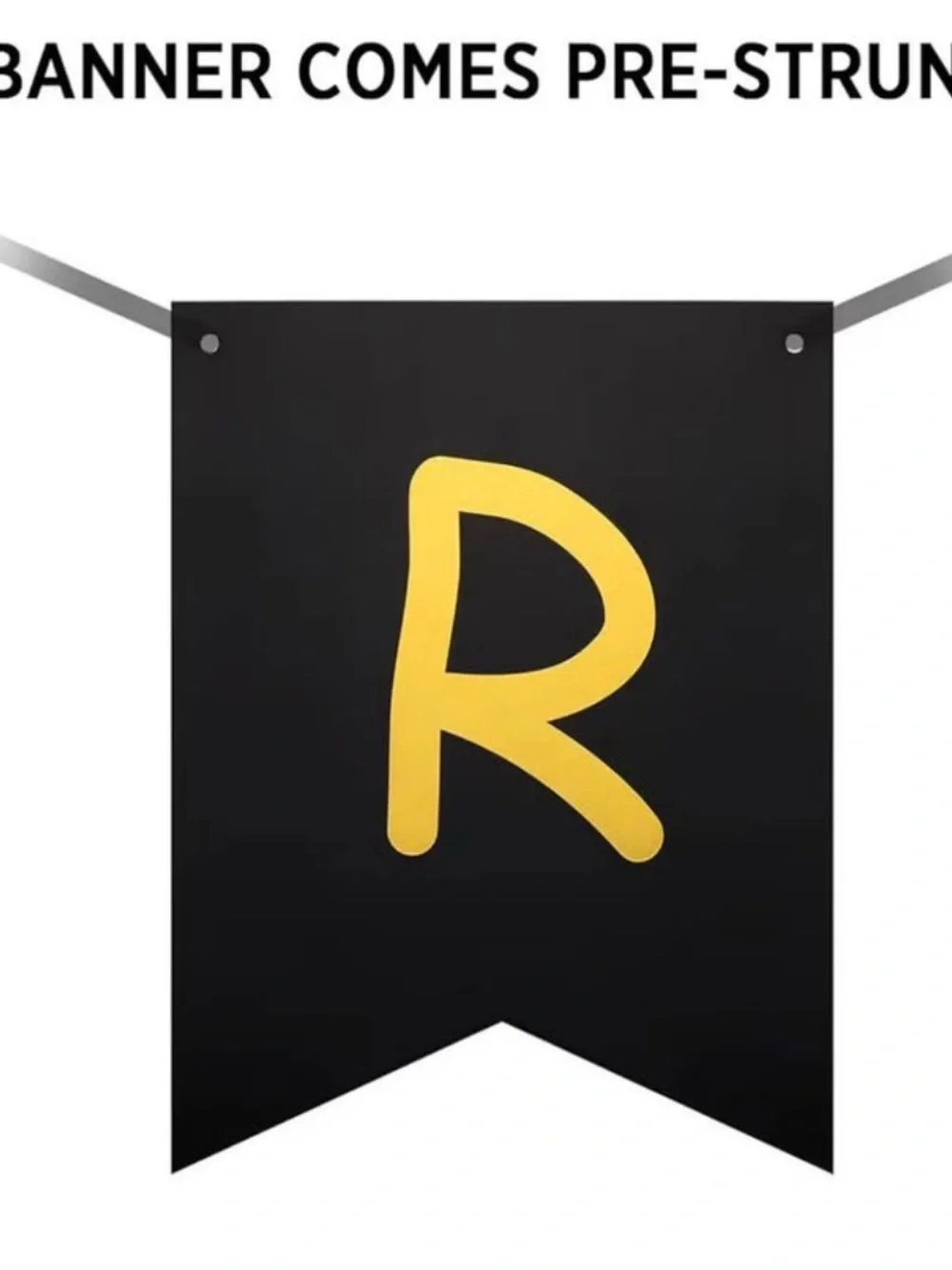 Black and Gold Happy Retirement Banner Garland - Party Decorations